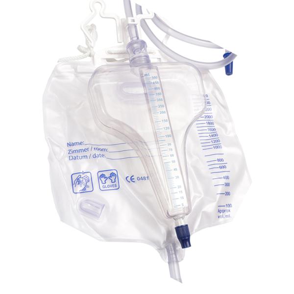 Sterile Disposable Urine Bags 2200ml Urine Drainage Bag For Incontinence Patients