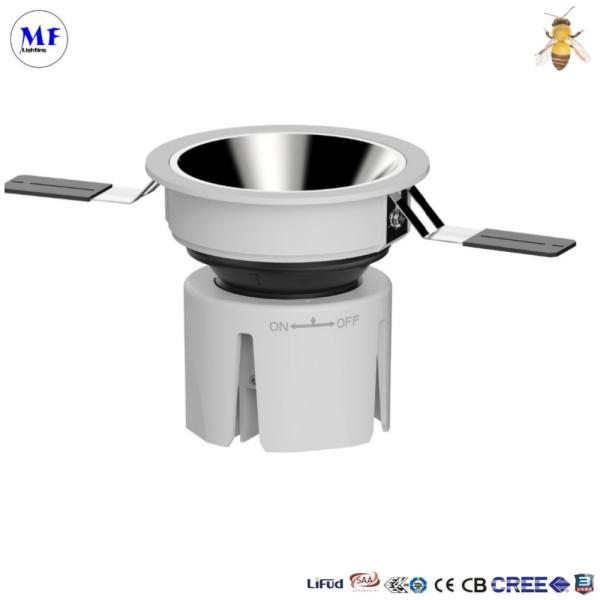 Lampe LED en aluminium en retrait 7W 10W 3 pouces Blanc avec 1-10V Dali Dimmable pour l' intérieur