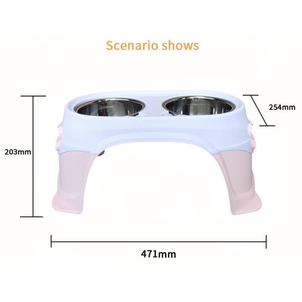 Cuencos aumentados ajustables elevados del agua del plato de acero inoxidable y del animal doméstico de la comida de perro de la altura
