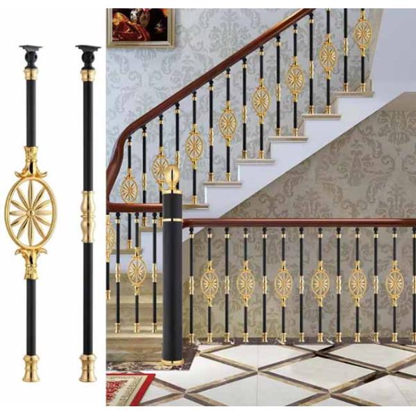 Modern Design Indoor Aluminum Stair Baluster Ornamental Aluminum Stair Railing