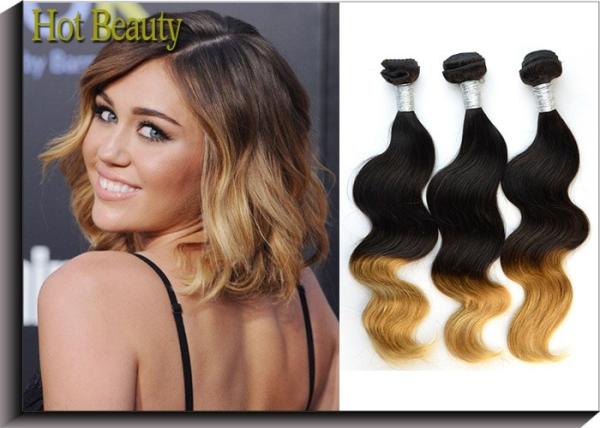Body Wave Peruvian 5A Human Hair Extension For Lady  3 Tone Body Weaving