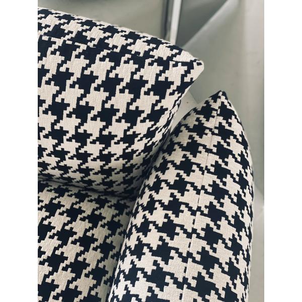 Modern Lattice Hotel Room Sofa Single Light Luxury Solid Wood Sofa