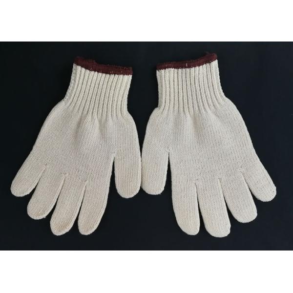 High Durability Hand Protection Gloves , White Cotton Inspection Gloves Breathable