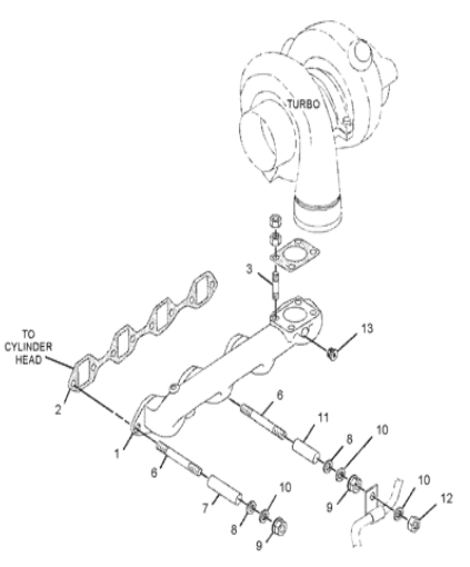 3064 312D Excavator Engine Parts Exhaust Manifold 2797787 279-7787 34232-21600