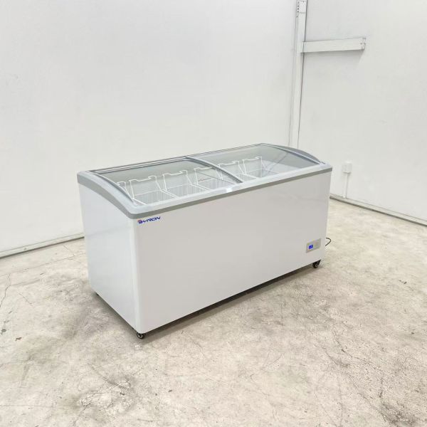 Commercial Ice Cream Freezer Sliding Chest Freezer Glass Top Horizontal