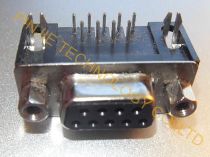 D-SUB 9PIN FEMALE SOCKET, AR, DIP