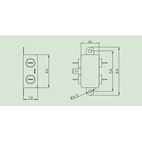 Низкопроходный фильтр EMI 10A гнезда AC 250V электротехнического оборудования