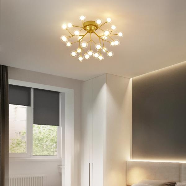 Modern LED Ceiling Chandeliers Black Gold Tree branch Surface Mount Kids Lamps（WH-MI-211)
