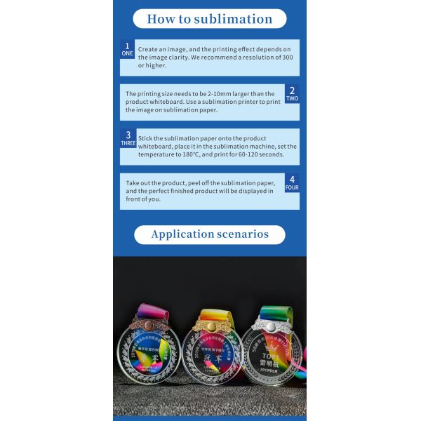 Wholesale Custom High Quality Sublimation Crystal Commemorative Medals Sports logo Glass Medal Diy Personalized Crystal Crafts