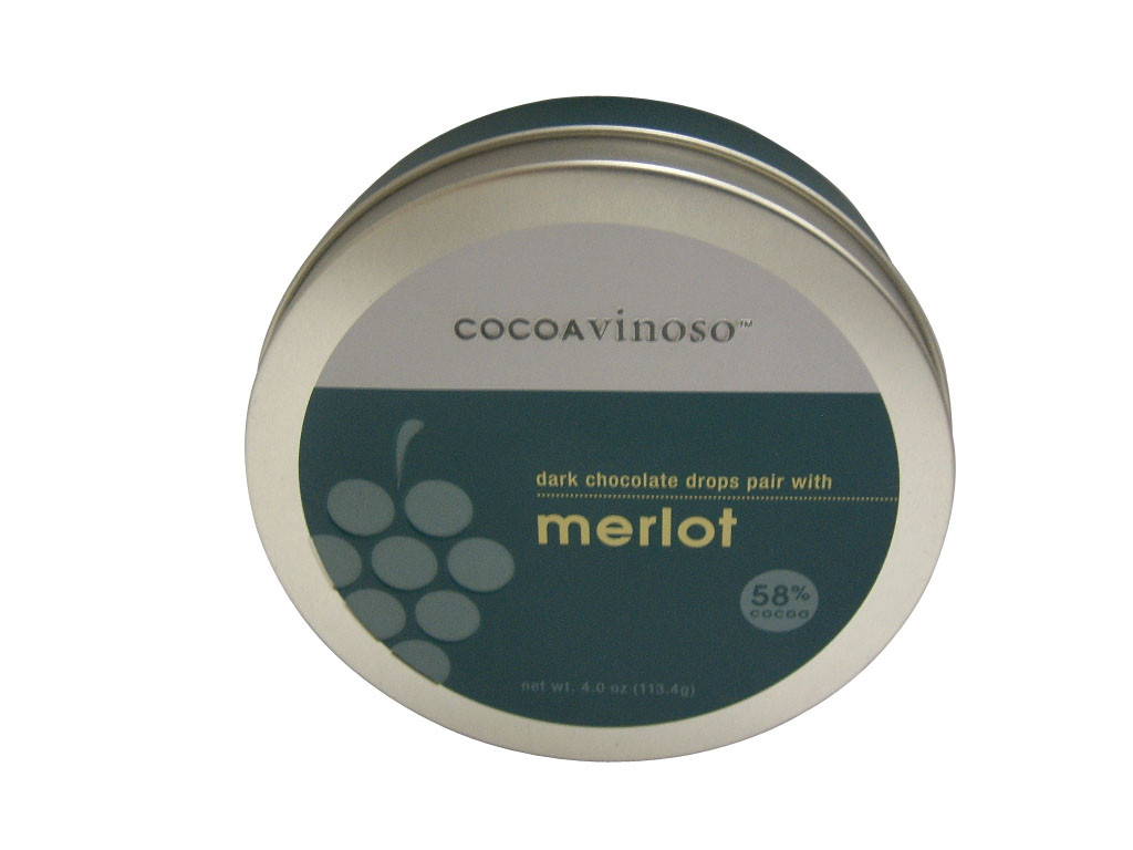 Round FDA Candy Decorative Tin Containers For Cocoa Chocolate Gift Packaging