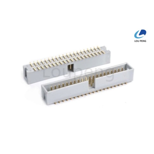 250V AC DC Voltage Rating IDC Socket BOX Header with PA6T UL 94V 0 Black Insulator and Insulation Displacement Contact Termination Method