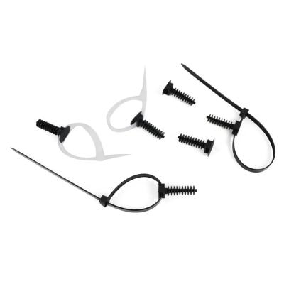 O parafuso preto da alvenaria dos acessórios da cinta plástica monta o nylon de fixação superior 66 da tomada