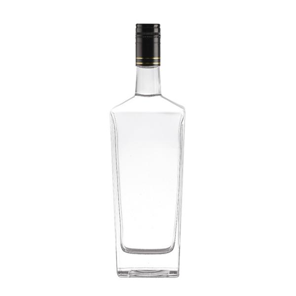 Screen Printing 750ml Liquor Wine Vodka Glass Bottle With Stopper Acceptable OEM/ODM