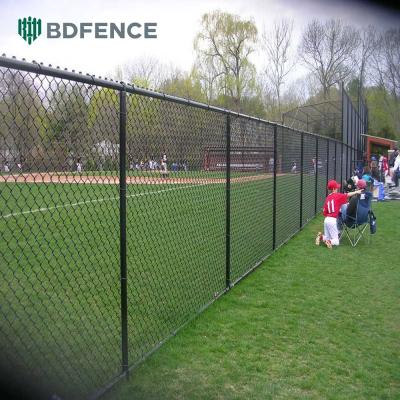 Galvanized Diamond Mesh Wire Chain Link Fence 6 Feet Height 9 Gauge 5*5cm Post Rail Thickness 5.0mm PVC Coated