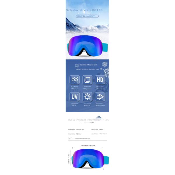 Windproof No Fog Ski Goggles Adult Snow Goggles For Men And Women Anti Freeze Sun Protection