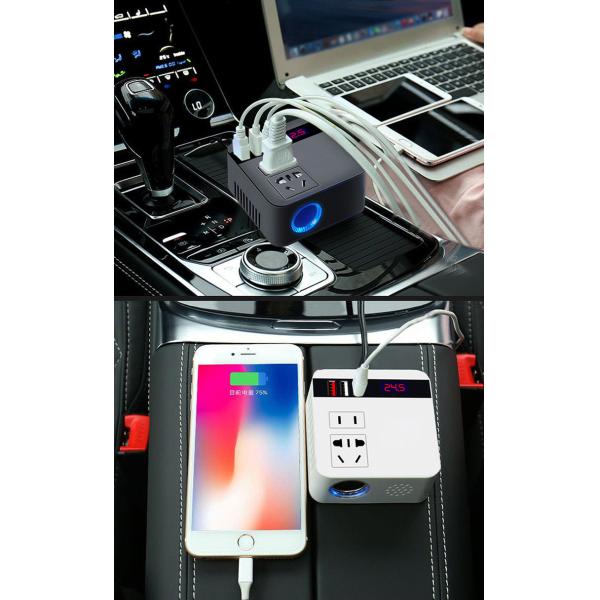 Car Power Pure Sine Wave Car Inverter 200W Car Usb Power Inverter Dc 12V To Ac 220V 2.1A Inverter