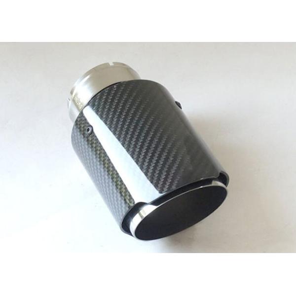 Carbon Fiber Glossy Exhausts Parts 175mm 2.5 Inlet 3.5 Outlet Exhaust Tip