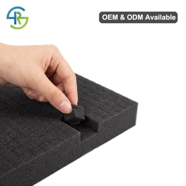 Black Pick And Pluck Foam Insert OEM Grid Foam Protective Packaging Foam Lining