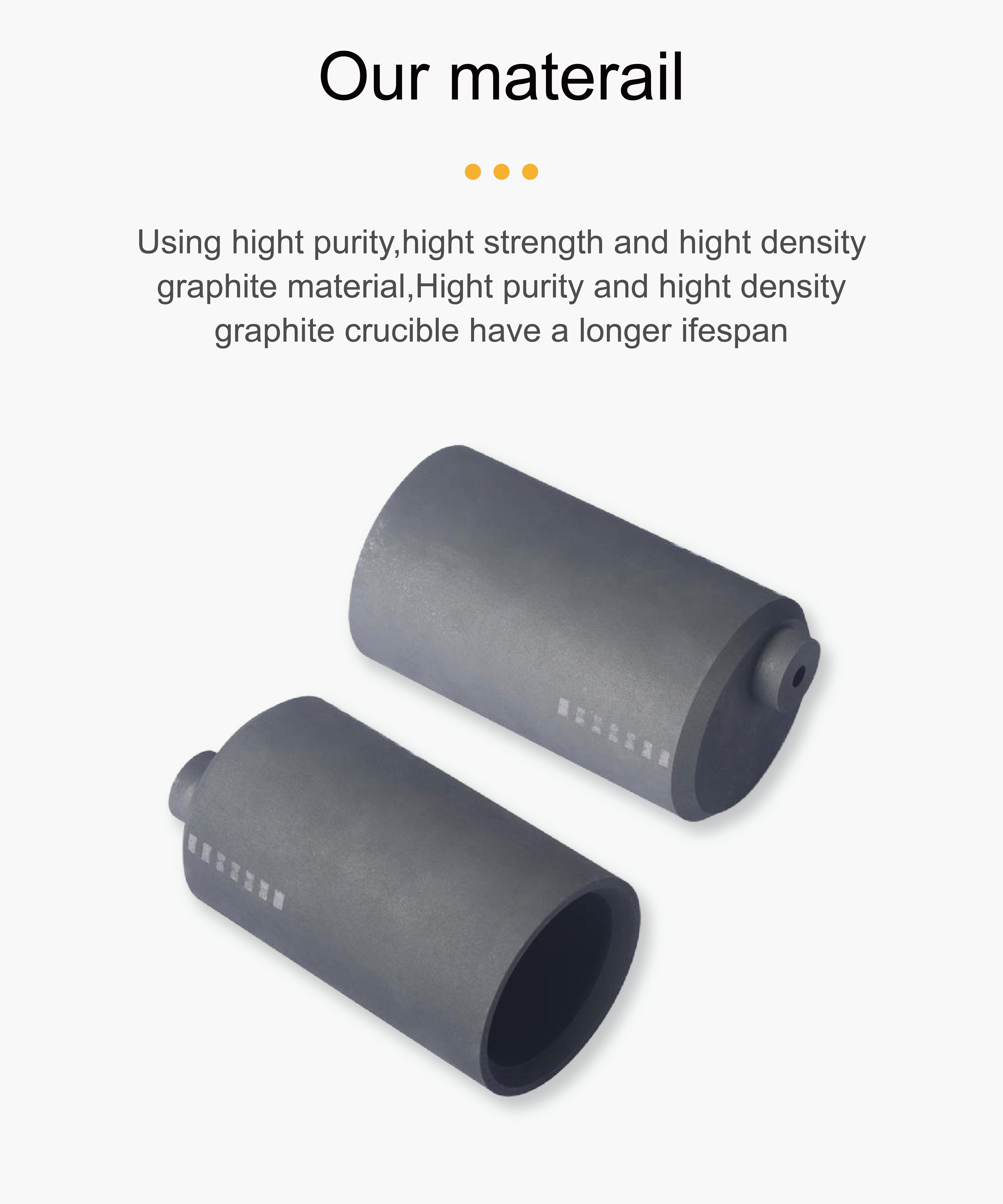 Graphite Casting Crucible & Stopper For VPC063