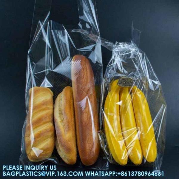 MICROPERFORATED FOOD BAGS, Cellophane Plastic Vest T-Shirt Bag Bread Packaging Bags Micro Perforate Lettuce Bag