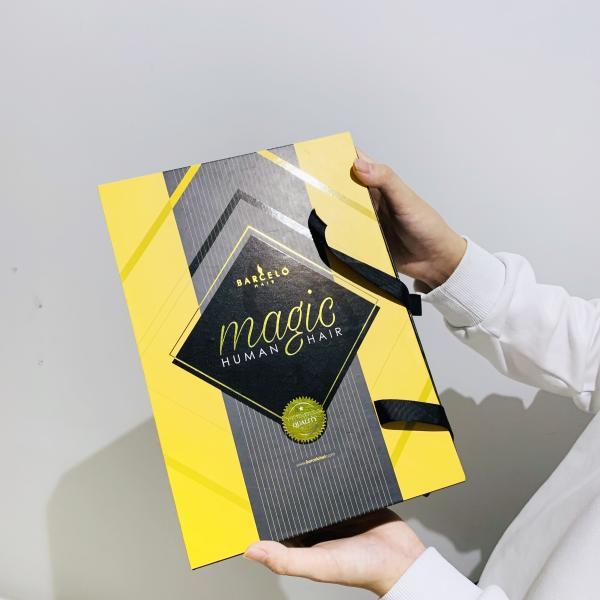 Custom Logo Packaging Hair Extension Wig Packaging Boxes Luxury Drawer Sliding Gift Box