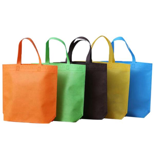 Reciclaje de bolsos reutilizables no tejidos laminados con las solas manijas largas