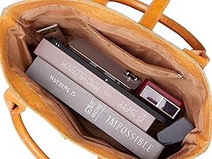 Tyvek And Kraft Paper Tote Bag, Large Size With Long Strap, Washable Eco Friendly Bag For Home, Office, Travel Tote Bag Women’s Kraft Paper Work Handbags Purses with Top Handle