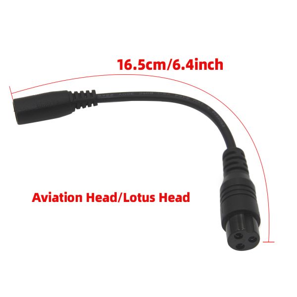 6.4inch Electric Scooter Cable Electric Scooter Parts Male Pin 3 Triangle Plug Connection Cable