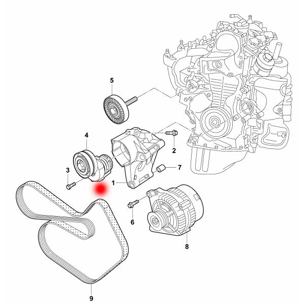 OEM 1JD145299A 03C145299Q ENSION ROLLER для VW GOLFV (1K1)1.4 FSI