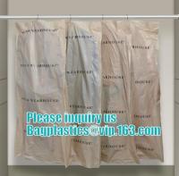 Poly sacs de petit pain de vêtement de nettoyage à sec, vêtement de blanchisserie de nettoyage à sec d'impression couvrant le poly sac sur le petit pain, vêtement de costume de blanchisserie
