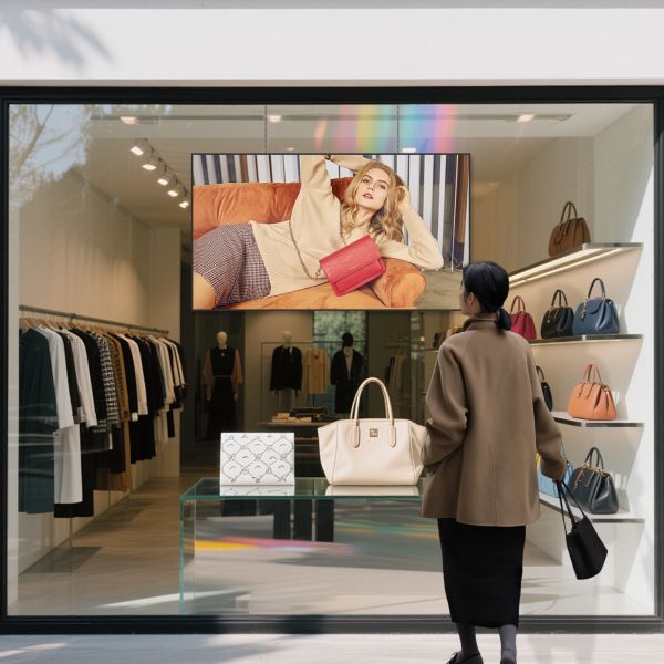 Window LCD Digital Window Displays Signage Board Solution for Storefront Shop 4K UHD Commercial Advertising
