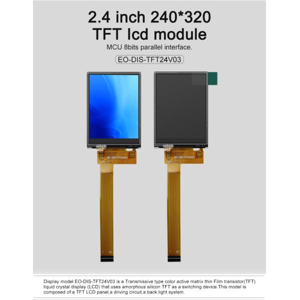 Направление просмотра Polcd 12 0' часы красит экранные дисплеи небольшое 2.4inch касания 262k