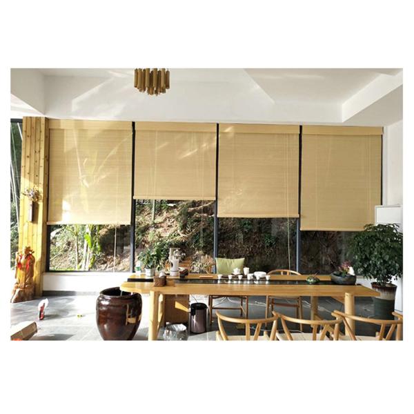 Exterior Interior Manual Bamboo Blind Curtain For Window Doors