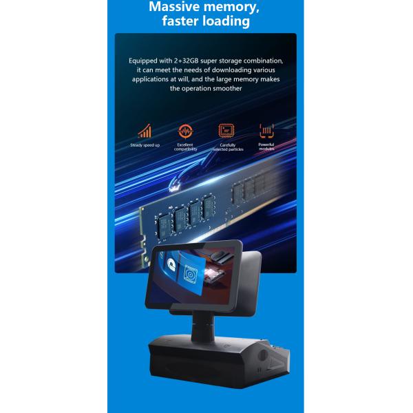 15.6inch Dual Screen Touch All in One POS System with Cash Drawer and Built in 58mm Printer 2GB RAM Supermarket