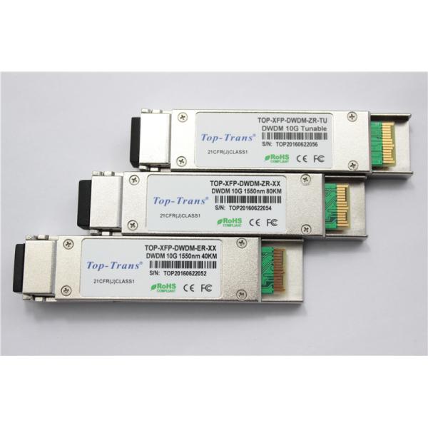 50GHz стекловолокно приемопередатчиков настраиваемое 10GBASE-ZR 80km лазера DWDM Sfp
