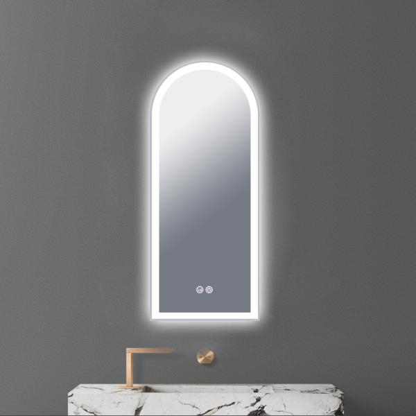 Форма арки современный роскошный отель ванная комната декоративный круглый стена умное зеркало с светодиодом