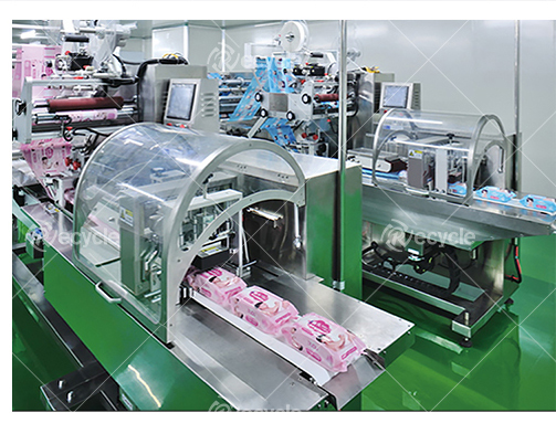 8000 Wipes Production Line Spunlace Material Baby Wet Wipes Folding and Packing Machine