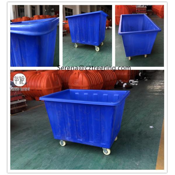 Commercial Textile Mobile Tapered Plastic Box Truck Cart For Garment Industrial