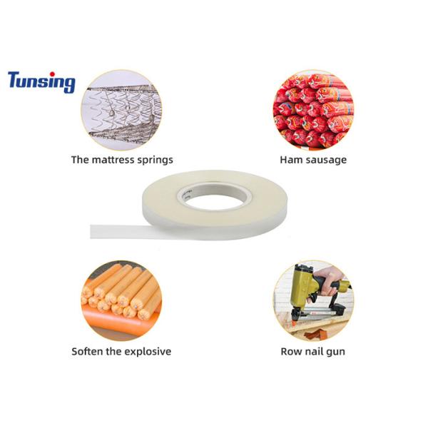 PO Hot Melt Adhesive Tape for Sausage Clips — Single-Side Heat Seal Film for U & C Clips