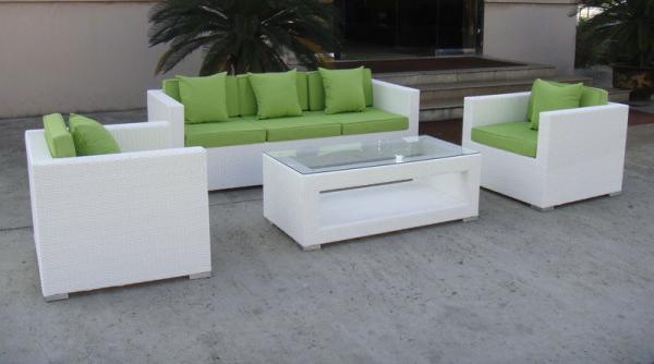 Customized color PE rattan outdoor sofa set wicker furniture