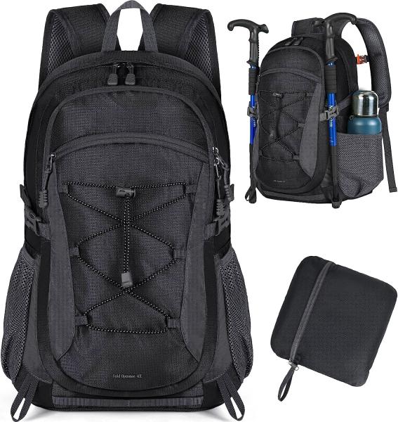 Hiking Backpack 40L Waterproof Camping Backpack Lightweight Packable Backpack for Women Men Outdoor Travel Daypack