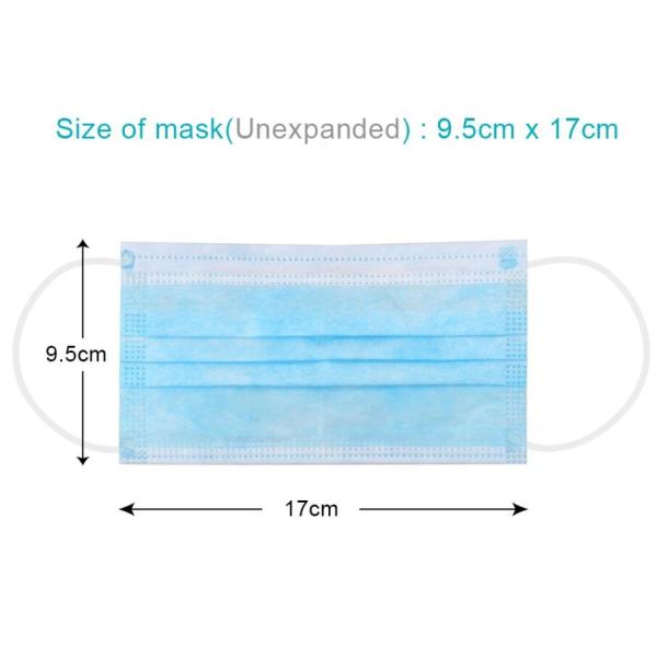 Blue And White 3 Ply Disposable Masks For Healthcare , Medical Consumable