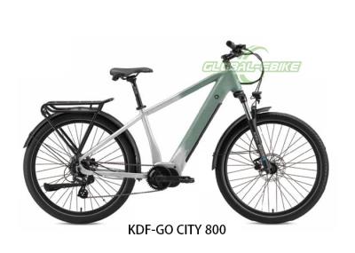 KDF-GO CITY 800 Cómodo Velo Saddle City Ebike Com Display LCD e Forquilha de Suspensão