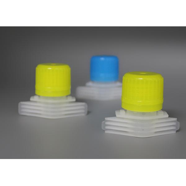 Eco Friendly PE Plastic Pilfer Proof Pour Spout Covers For Laundry Liquid Pouch