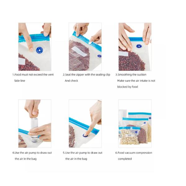 Custom Logo Resealable Food Vacuum Sealer Bags Sous Vide Bags