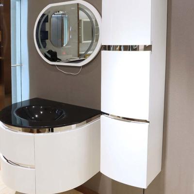 PVC Bathroom Vanity And Side Cabinet Board Paint Free Wall Mounted