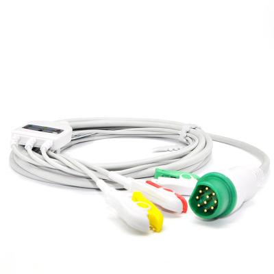 a ligação Ecg de siemens 3 cabografa com o leadwire para Pin TPU instantâneo/grampo 10