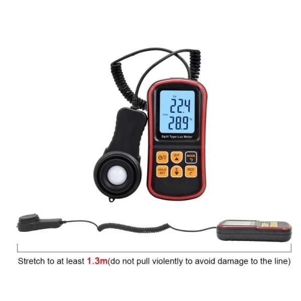 GM1010 GM1020 GM1030 GM1030C Digital Light Meter Integrated Split Type 0-200000 Lux Range