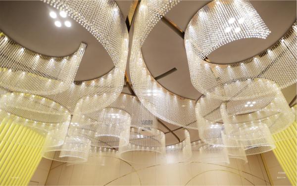 Customized K9 Crystal Chandelier For Hotels Banquet Halls Large Round Oval Shape Flush Mount With Project Installation Service