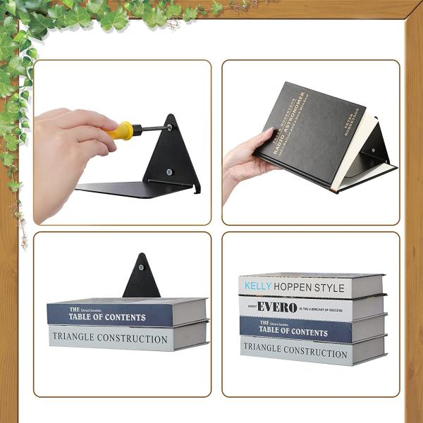 Wall Floating Bookshelves Bookcase Iron U Shape Set for Classroom Bookshelf Decoration